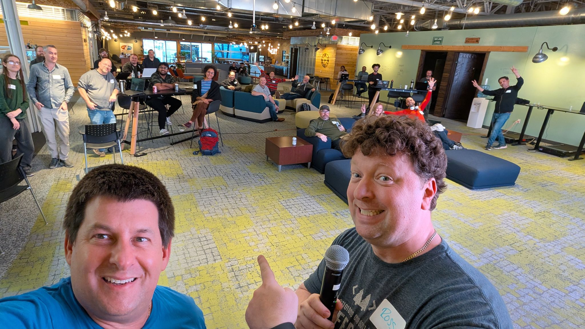 Participants gathered at the THAT AI Code Jam in Madison, Wisconsin.